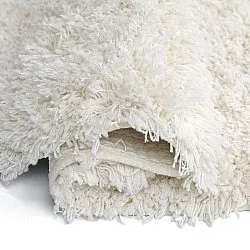 Tapis rond - Lindos Natural Cotton Shaggy (blanc)