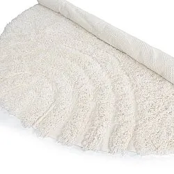 Tapis rond - Lindos Natural Cotton Shaggy (blanc)