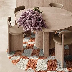 Tapis rond - Atrani Natural Cotton Shaggy (orange)