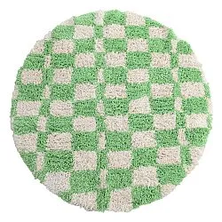Tapis rond - Atrani Natural Cotton Shaggy (vert)