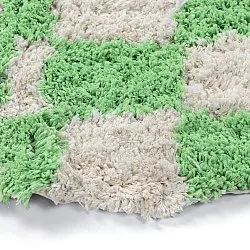 Tapis rond - Atrani Natural Cotton Shaggy (vert)