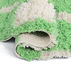 Tapis rond - Atrani Natural Cotton Shaggy (vert)