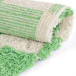 Tapis rond - Atrani Natural Cotton Shaggy (vert)