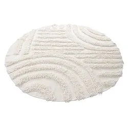 Tapis rond - Cazorla Natural Cotton Shaggy (blanc cassé)