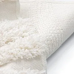 Tapis rond - Cazorla Natural Cotton Shaggy (blanc cassé)
