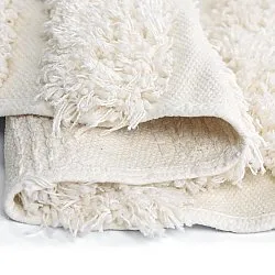 Tapis rond - Cazorla Natural Cotton Shaggy (blanc cassé)