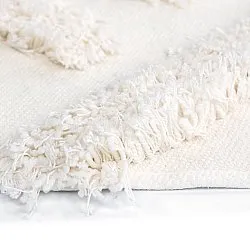 Tapis rond - Cazorla Natural Cotton Shaggy (blanc cassé)