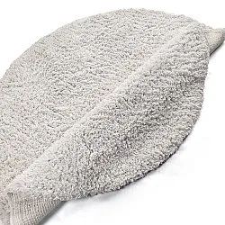 Tapis rond - Combarro Solid Cotton Shaggy (crème)
