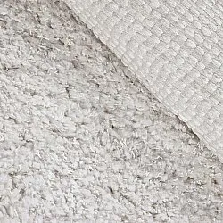 Tapis rond - Combarro Solid Cotton Shaggy (crème)