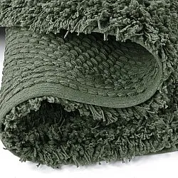 Tapis rond - Combarro Solid Cotton Shaggy (vert)
