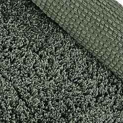 Tapis rond - Combarro Solid Cotton Shaggy (vert)