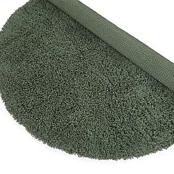 Tapis rond - Combarro Solid Cotton Shaggy (vert)