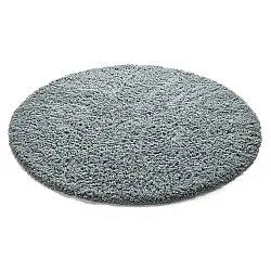 Tapis rond - Combarro Solid Cotton Shaggy (bleu clair)