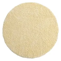 Tapis rond - Combarro Solid Cotton Shaggy (jaune clair)