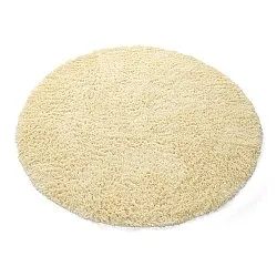 Tapis rond - Combarro Solid Cotton Shaggy (jaune clair)