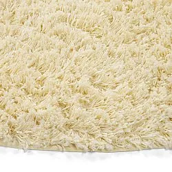 Tapis rond - Combarro Solid Cotton Shaggy (jaune clair)