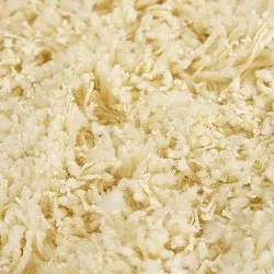 Tapis rond - Combarro Solid Cotton Shaggy (jaune clair)