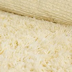 Tapis rond - Combarro Solid Cotton Shaggy (jaune clair)