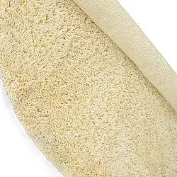 Tapis rond - Combarro Solid Cotton Shaggy (jaune clair)