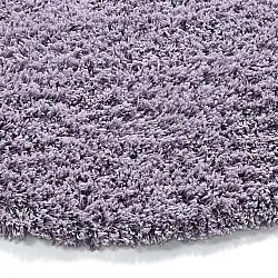 Tapis rond - Combarro Solid Cotton Shaggy (violet clair)