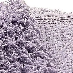 Tapis rond - Combarro Solid Cotton Shaggy (violet clair)