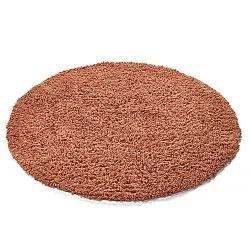 Tapis rond - Combarro Solid Cotton Shaggy (orange clair)