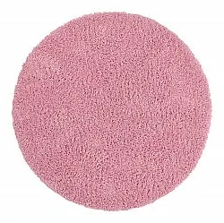 Tapis rond - Combarro Solid Cotton Shaggy (rose clair)
