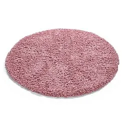 Tapis rond - Combarro Solid Cotton Shaggy (rose clair)