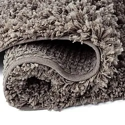 Tapis rond - Combarro Solid Cotton Shaggy (taupe)