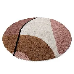 Tapis rond - Perast Natural Cotton Shaggy (multicolore)