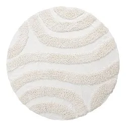 Tapis rond - Sivota Natural Cotton Shaggy (blanc cassé)