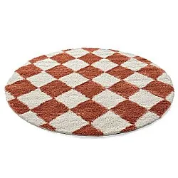 Tapis ronds - Albi (blanc/orange)