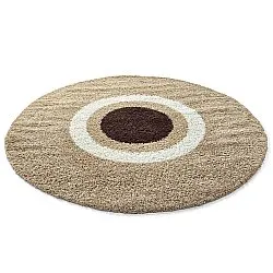 Tapis ronds - Alsace (beige/blanc/marron)