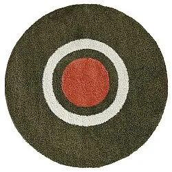 Tapis ronds - Alsace (vert/blanc/orange)