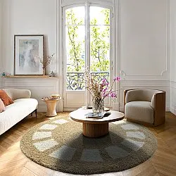 Tapis ronds - Asilah (beige/blanc)