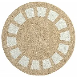 Tapis ronds - Asilah (beige/blanc)