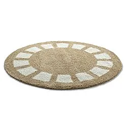 Tapis ronds - Asilah (beige/blanc)