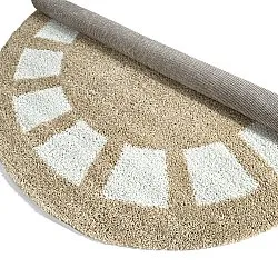 Tapis ronds - Asilah (beige/blanc)