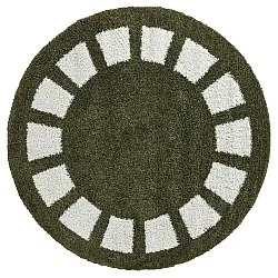 Tapis ronds - Asilah (vert/blanc)
