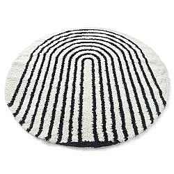 Tapis ronds - Cluny (blanc/noir)