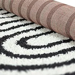 Tapis ronds - Cluny (blanc/noir)