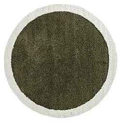 Tapis ronds - Conques (vert/blanc)