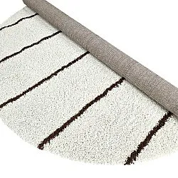 Tapis ronds - Eze (blanc/marron)