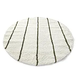 Tapis ronds - Eze (blanc/vert)