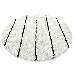 Tapis ronds - Eze (blanc/noir)