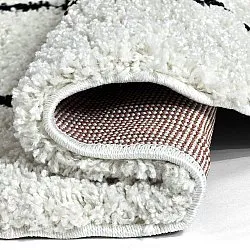 Tapis ronds - Eze (blanc/noir)