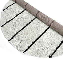 Tapis ronds - Eze (blanc/noir)