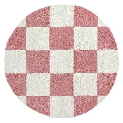 Tapis ronds - Gordes (rose/blanc)