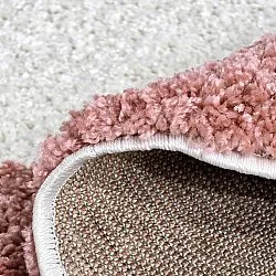 Tapis ronds - Gordes (rose/blanc)