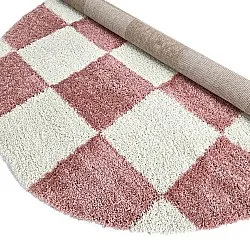 Tapis ronds - Gordes (rose/blanc)